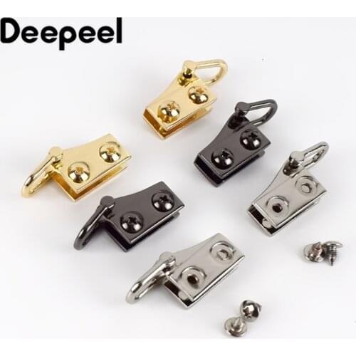 2/6pairs Deepeel20X10mm Bag Metal Ear Shoulder Strap Hang Buckles Side Clamp Hook DIY D Ring Side Clip Luggage Accessories F1-25