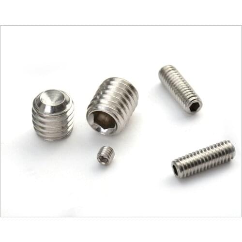 20Pcs M2 M2.5 M3 M4 M5 DIN916 Stainless Steel Allen Head cup point Hex Socket Set Screw Grub Screw