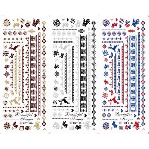 3PCS/LOT NAIL ART TATTOOS STICKER WATER SLIDER DECAL FULL COVER CHRISTMAS XMAS SWAN LACE DEER RABBIT SNOW FLAKE HOT13-15