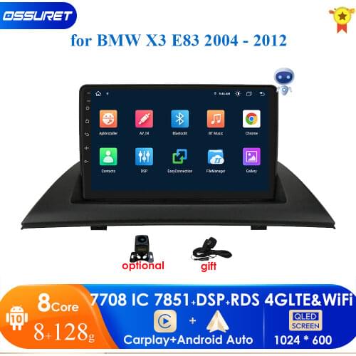 AI Voice For BMW X3 E83 2004 - 2012 car radio 2 din android Auto Multimedia GPS Track Carplay 2din Android Navigation Head Unit