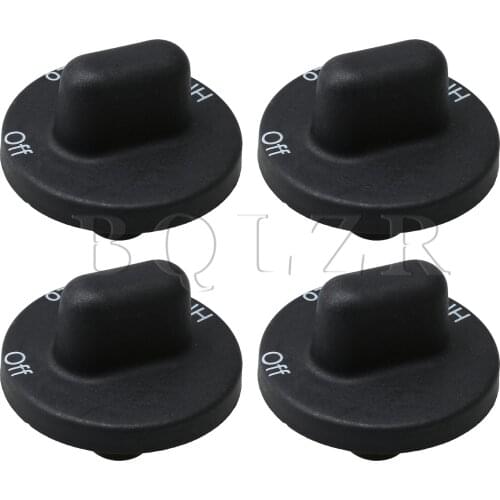BQLZR 4 x Black Gas Stove Cooktop Knob 71001641 Replacement for Kenmore Rang