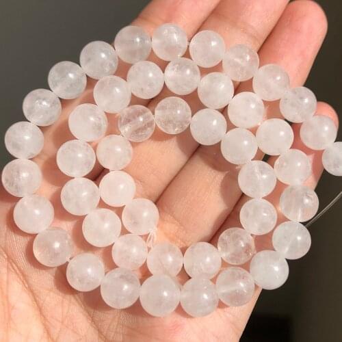 AAA+ Natural White Jades Round Loose Stone Beads For Jewelry Making 15.5"inch 4/6/8/10/12mm Making DIY Bracelet Pendant Necklace