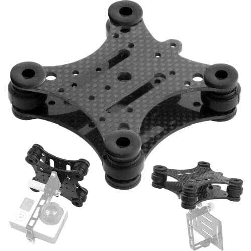 F14557 Fpv Carbon Fiber Anti Vibratie Plaat & Rubberen Ballen Voor 1 2 Gimbal Mount Quadcopter Voor Gopro Hero 2 3 Ptz Mount