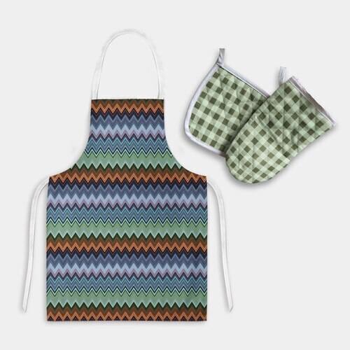 Belnido Home Printed Kitchen Apron Set KRSMO1001V1