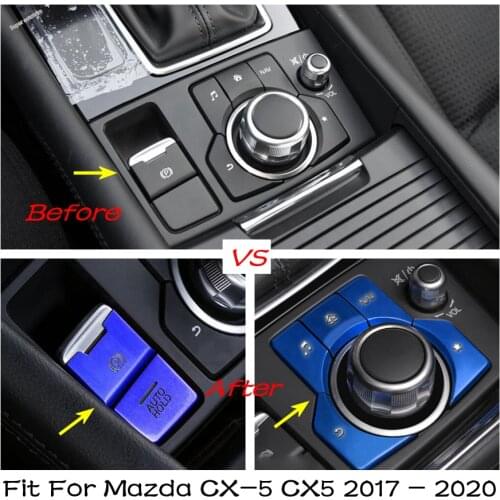 Console Media / Electric Hand Brake Buttons Cover Trim Car Accessories Metal Fit For Mazda CX-5 CX5 2017 2018 2019 2020