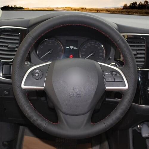DIY Anti-Slip Wear-Resistant Steering Wheel Cover For Mitsubishi ASX Outlander Mirage Eclipse (Cross) Car Interior Decoration