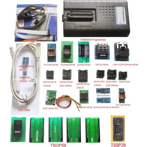 2020 new TNM5000 USB EPROM Programmer memory recorder+20pc adapters+IC Clip for vehicle electronic part/Laptop/Notebook repair