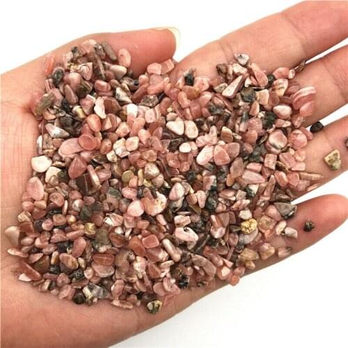 Wholesale 50g 3-5mm Natural Rhodochrosite Quartz Crystal Gravel Bulk Chip Stones Healing Reiki Natural Quartz Crystals