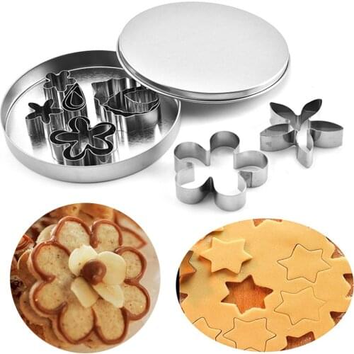 Mold For Baking -12 PCS Mini Stainless Steel Cookie Cutter Mould Kit,DIY Cookies Tools,Patisserie Baking Kitchen Accessories