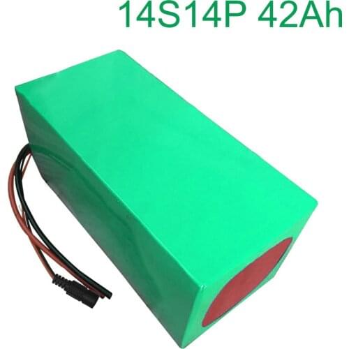 With 5A charger 52V 42Ah 14S14P 18650 Li-ion Battery electric two Three wheeled motorcycle bicycle 275*145*140mm