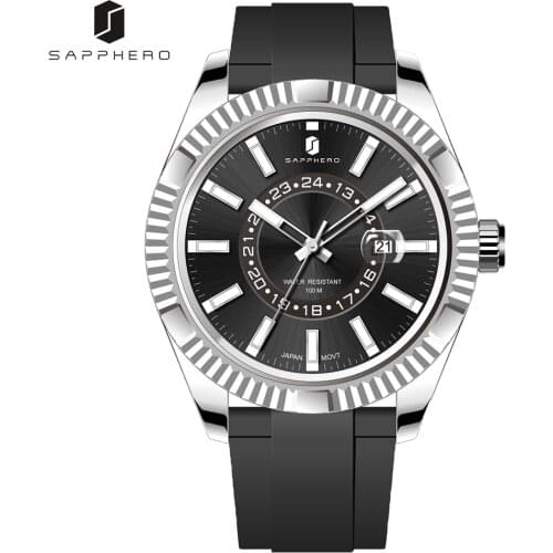 SAPPHERO Mens Stainless Steel Watch