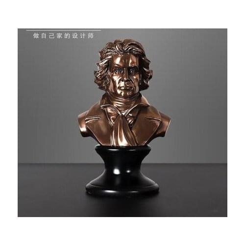 Beethoven head sculpture sculpture music famous figure statue office study piano stand decorator artwork