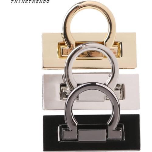 THINKTHENDO Hot New Metal Clasp Turn Twist Lock for DIY Craft Shoulder Bag Purse Handbag Hardware Bag Accessories High Quality