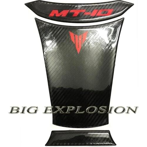 Carbon Brazing 3D Resin Tank Pad For Yamaha MT10 MT-10 2016 - 2020 Motorcycle Sticker Decorative Protector Fuel tank stick