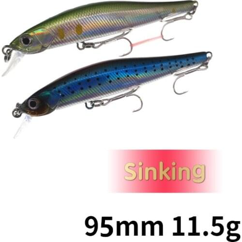 Swolfy Japanese Design Pesca Hard Fishing Lure FR 90mm 11g Sinking Minnow Isca Artificial Baits For Bass Perch Pike Trout