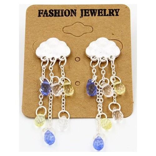 Custom order fashion jewelry accessories beads chain tassle cloud earrings