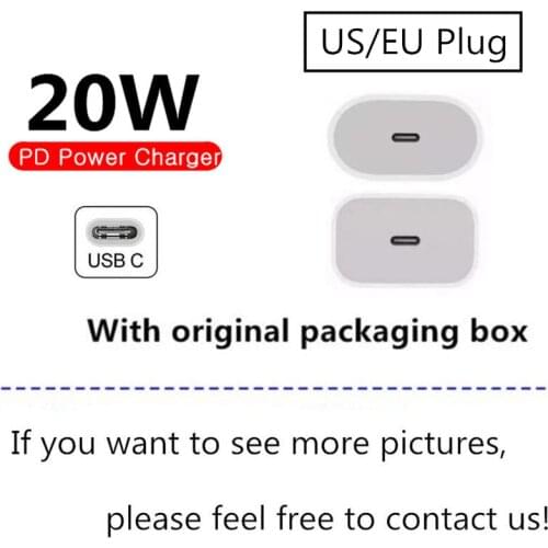 10pcs/Lot OEM Quality 20W Fast Charger USB-C Power Adapter Wall Chargers for i 11 12 Pro Max with Retail Box