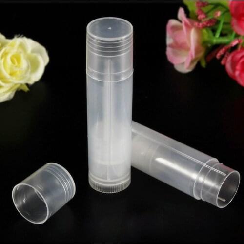 10pcs Empty Transparent Bottles Lip Balm Tubes Containers Cosmetic Lipstick Bottles Storage Tools Accessories
