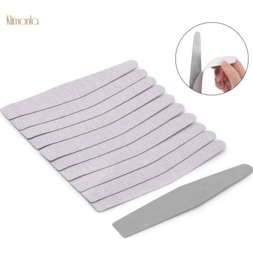 10pcs Gray Nail File Double Side Tips 180 Grids Replacement Nail Art Polishing Buffers Manicure Salon Nail Sanding Tools