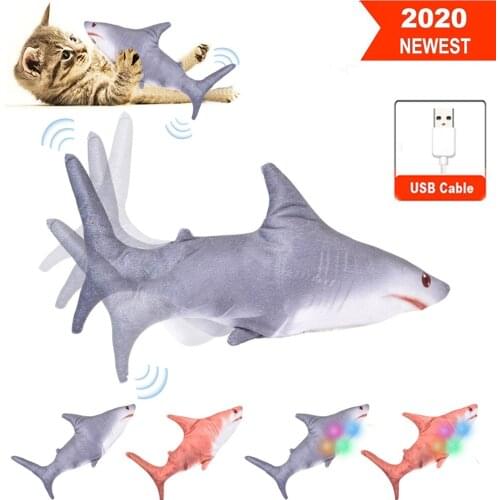 2021 Electric Wagging Fish Cats Toy Catnip Kicker Toys Funny Interactive Pets Pillow For Cat Pet Kitten Kitty
