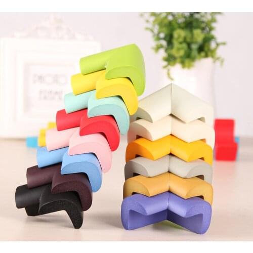 4PCs Colorful Baby Safety Protector Table Corner Desk Protection Children Anticollision Edge Thicken Soft Child Corner Guards