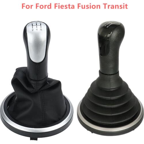 5 6 Speed Car Gear Shift Knob for Ford FIESTA FUSION 2002 2003 2004 2005 2006 2007 2008-ON Handle Boot Cover Gaiter Accessories