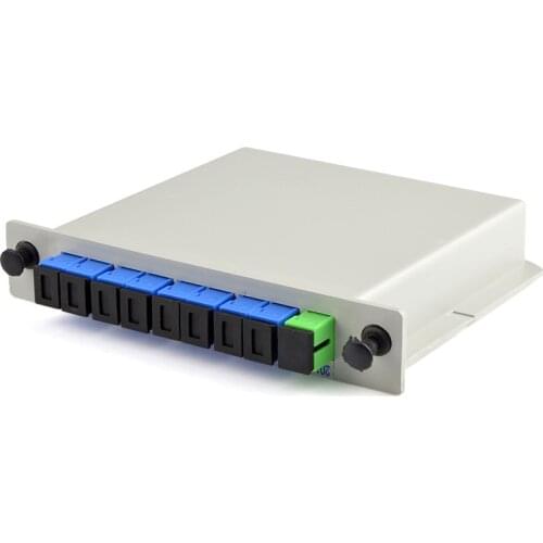 5pcs SC/UPC PLC 1X8 splitter Fiber Optical Box 1x8 PLC Fibre Splitter FTTH PLC Splitter Box Single Mode