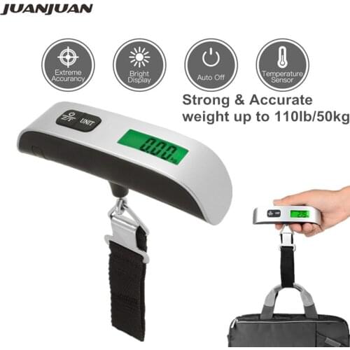 50kg Digital Suitcase Scale Hanging Scale Electronic LCD Travel Suitcase Luggage Bag Weight Scales 40% off