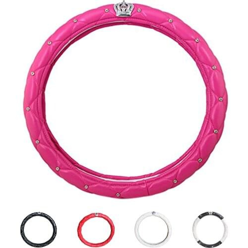 Car Steering Wheel Cover for Girls & Women , Safe Driving black
