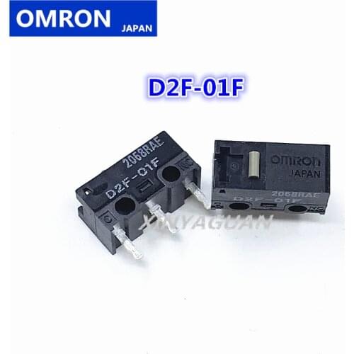 Free Shipping 2pcs JAPAN OMRON Mouse Micro Switch D2F-01F Mouse Button Suitable for Steelseries Rival 300 310 Logitech G304 G305