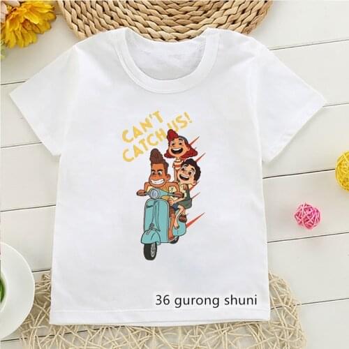 2021 Funny Luck T Shirt Cartoon Manga Print Boys Girls T-Shirt Kids Clothes Children Clothing Short Sleeve T-Shirts Summer Top
