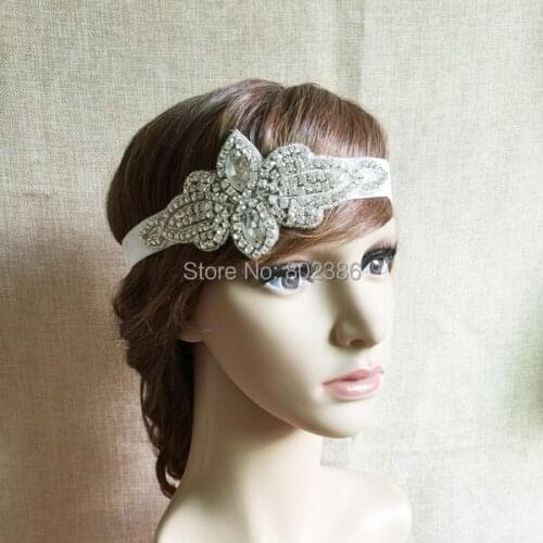 Bridal Rhinestone Headband,Crystal Headband,Crystal Beaded Head Piece,Wedding Hair Accessories