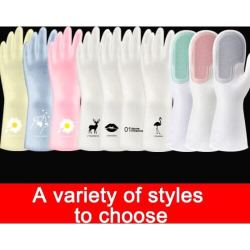 Kitchen dish washing gloves household dishwashing gloves rubber gloves for washing clothes cleaning gloves for dishes