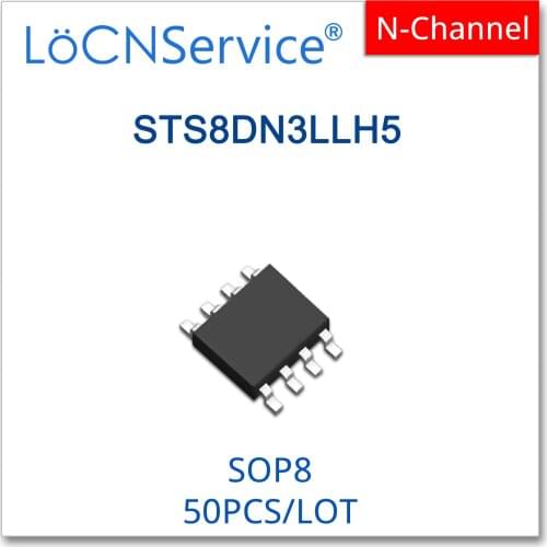 LoCNService 50PCS 500PCS SOP8 STS8DN3LLH5 N-CHANNEL High quality STS