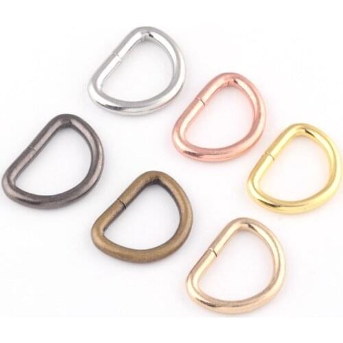 10pcs Metal D Ring Heavy Duty Strong Webbing Dee Ring Buckle for Bag Strap Belt Purse DIY Bag Accessories
