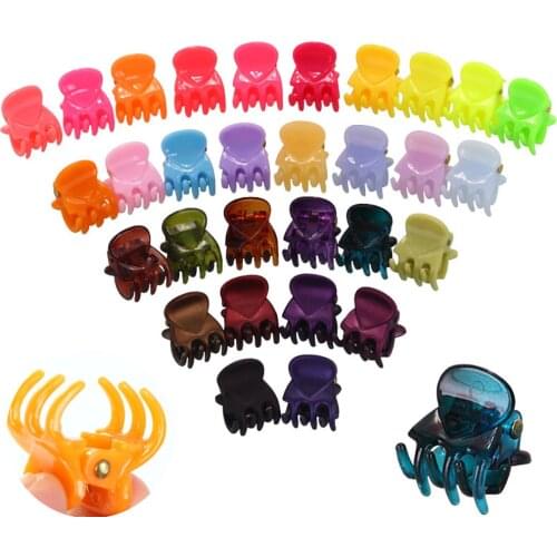 12pcs/set Cute Mini Hair Clips Plastic Baby Girl Hair Claws Small Clamps for Women Fashion Headwear Styling Accessories