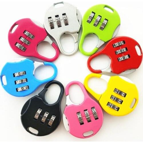 Mini Padlock For Backpack Stationery Password Lock Outdoor Travel GYM Locker Security Metal Cartoon Padlock LX8361