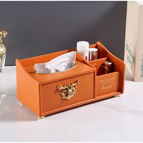 Modern Fashion Multifunctional Office Tissue Box Living Room Remote Control Cosmetics Organizer Storage