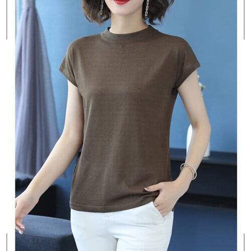 GGRIGHT Fashion Knitted Sweater Tops Women Half Turtleneck Pullovers Short Sleeve Sweater Women Black Stripe Slim Female Clothes
