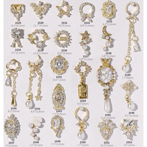 Fashion High-quality Nail Art Zircon Metal Alloy Micro-inlaid Flashing Diamond DIY Nail Art Jewelry Decorative Accessories