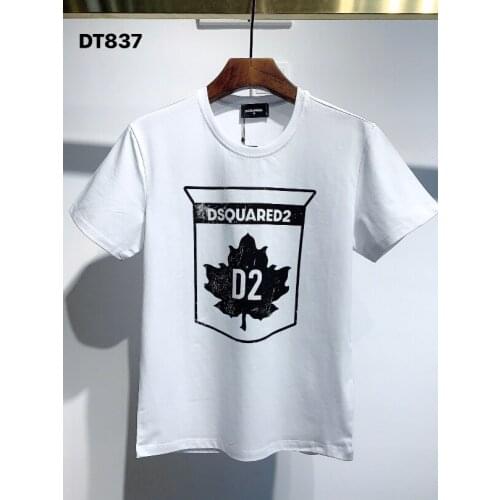 2021 NEW Dsquared2 Mens O Neck Short Sleeve T Shirt Women Locomotive Letter Print tees Cotton fashion Casual Hip-Hop tops