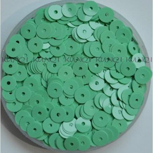 New 6mm Solid Aquamarine Flat Round Loose Sequin Paillette Sewing Craft, Kids DIY Garment Accessory SSZ16