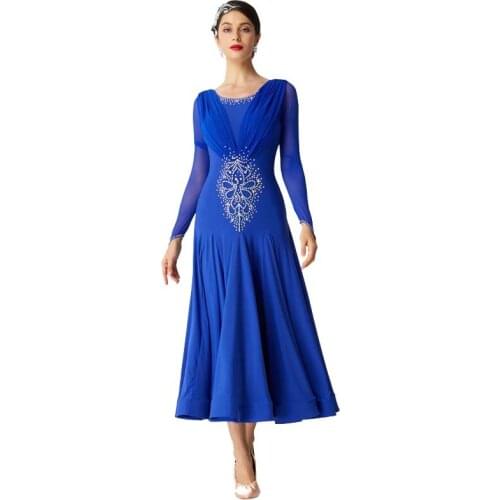 M-19228 Plus Size Ballroom Dance Dresses Women High Quality Elegant Waltz Dancing Skirt Ballroom Practice Dance Dress For Sale