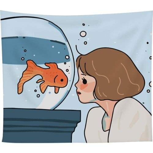 Hanging Cloth Background Fabric Ins Girl Room Decoration Dormitory Bedroom Wall Bedspread Cloth anime tapestry