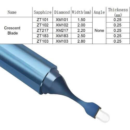 Sapphire Diamond Crescent Blade Blade Ophthalmic Blade Knife Veterinary Ophthalmic Eye Instrument