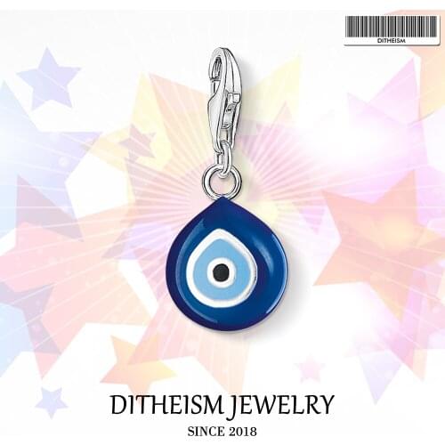 Turkish Eye Charms Pendant,2018 Fashion Jewelry 925 Sterling Silver Lucky Gift For Women Men Boy Girls Fit Bracelet Necklace Bag