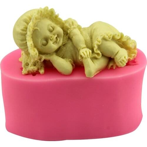 Sleep Baby Shaped Silicone Cake Mold Creative Fondant Molds Diy Chocolate Cake Decorating Tools
