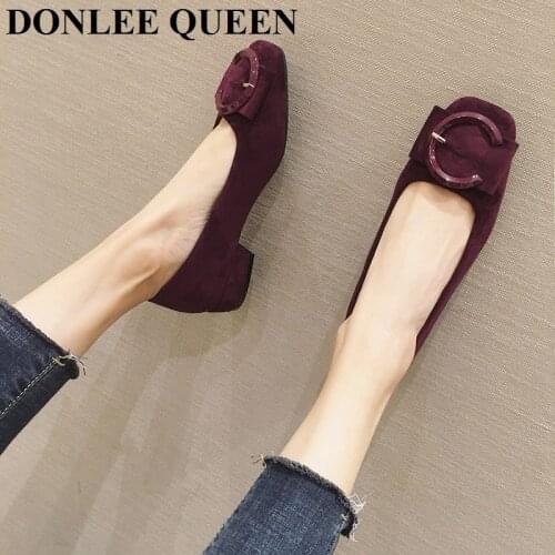 Fashion Women Flats Ballet Metal Design Square Toe Flat Shoes Shallow Soft Ballerina Slip On Moccasin Chaussure Zapatillas Mujer