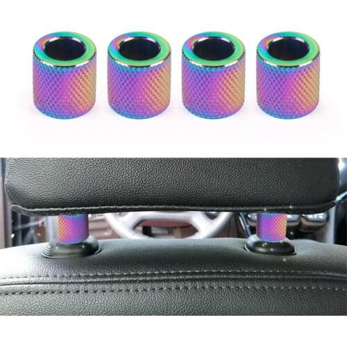 4Pcs Universal Car Headrest Rings Interior Modification for Auto Aluminium Car Styling Accessories Interior 2021 Newest