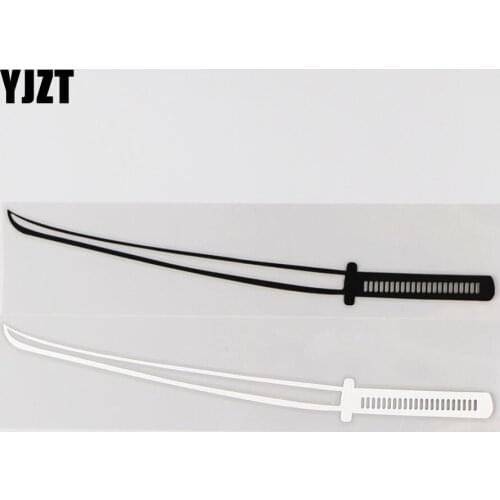 YJZT 19CM*3.2CM Weapon Knife Creative Car Sticker Pattern Vinyl Decal Decoration 1A-0388